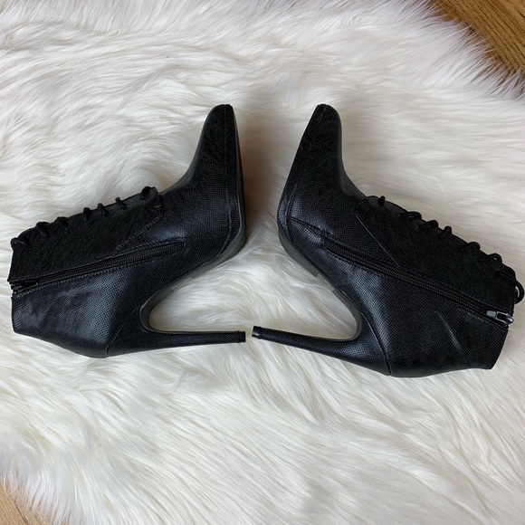 Qupid Lace-up Stiletto Bootie - Picture 4 of 8